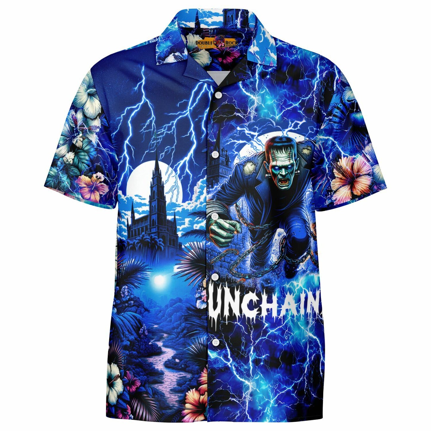 Frankenstein Unchained Short Sleeve Button-Down Hawaiian Shirt