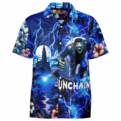 Frankenstein Unchained Short Sleeve Button-Down Hawaiian Shirt