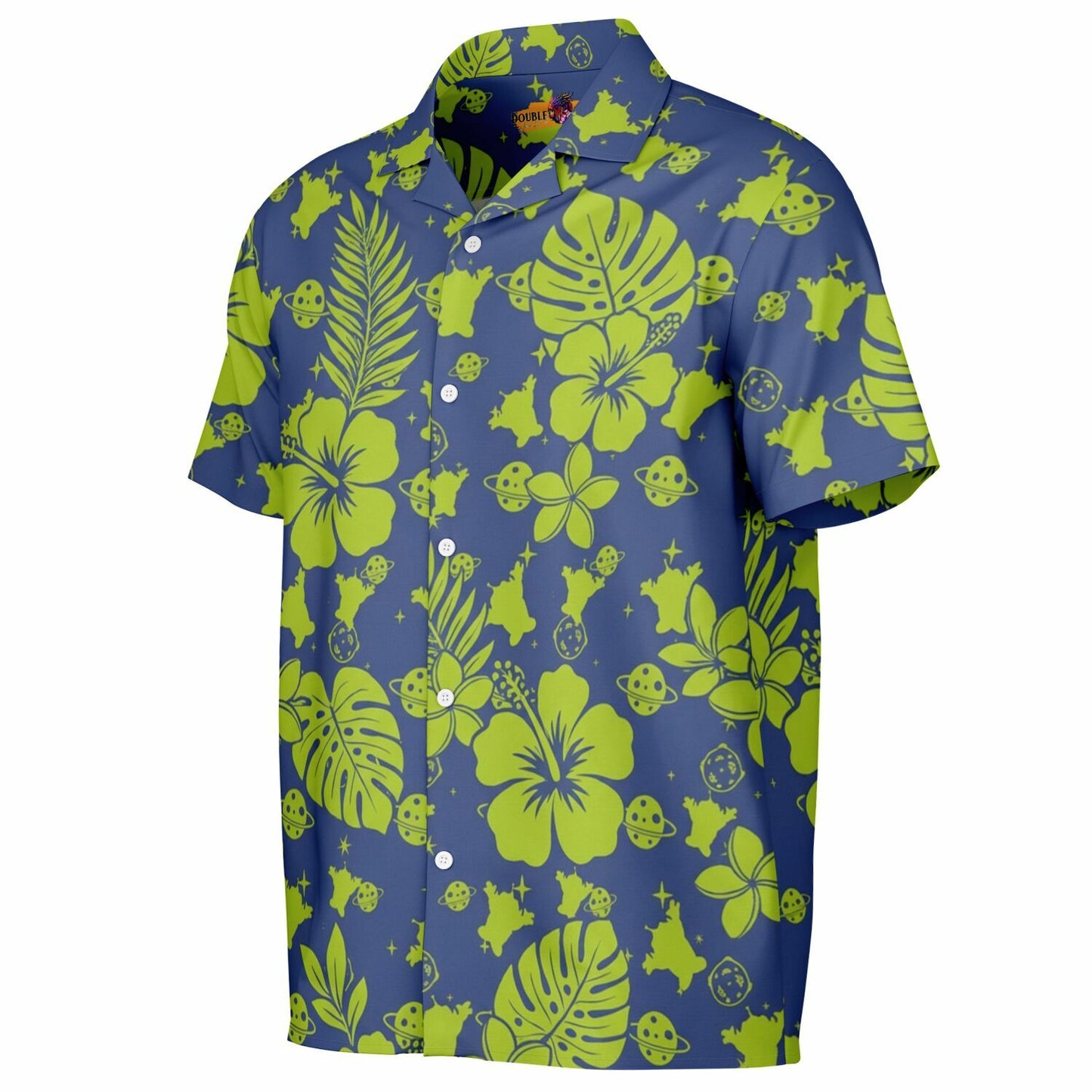 Toy Aliens Short Sleeve Button-Down Hawaiian Shirt
