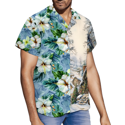 The Shire Christmas Special Hawaiian Short Sleeve Shirt Button Down