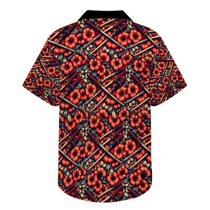 Dead in a Pool Short Sleeve Hawaiian Shirt Button Down