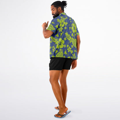 Toy Aliens Short Sleeve Button-Down Hawaiian Shirt