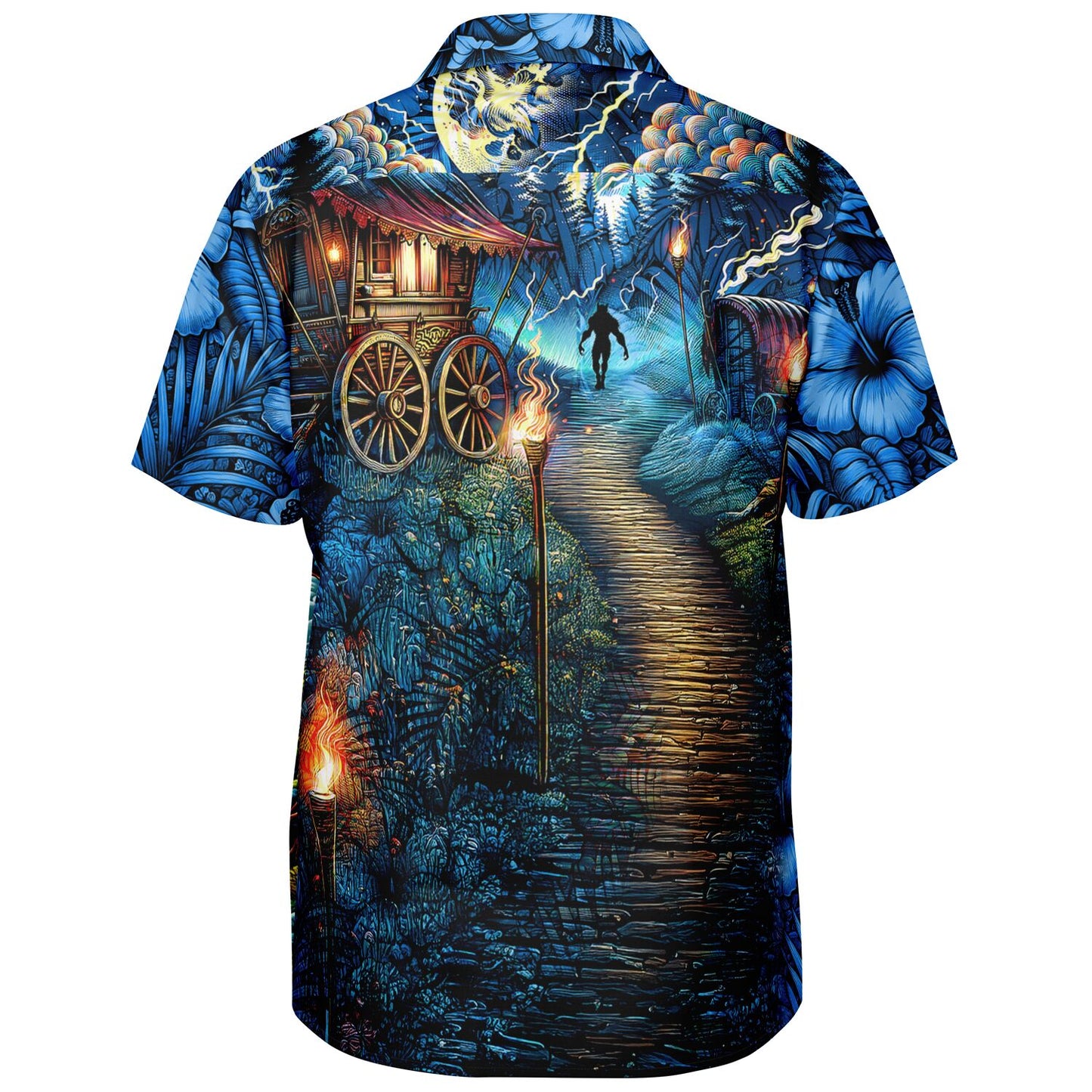 Curse of the Werewolf Short Sleeve Button-Down Hawaiian Shirt