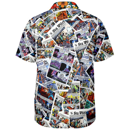 The Seawitch Pirate Comic Book Style Aloha Shirt