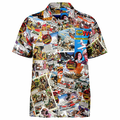 Tales from the Gold Monkey Short Sleeve Button-Down Hawaiian Shirt