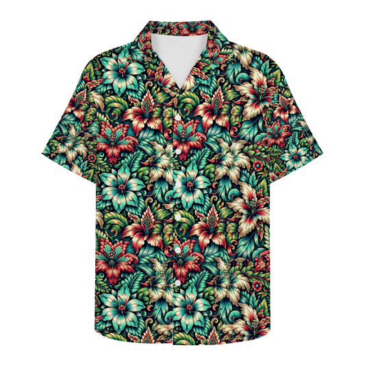 Custom Hawaiian Artistic Short Sleeve Shirt Button Down