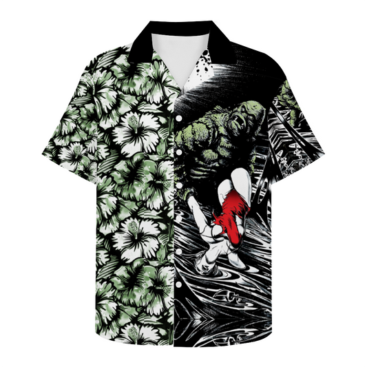 Creature from the Black Lagoon Short Sleeve Shirt Button Down