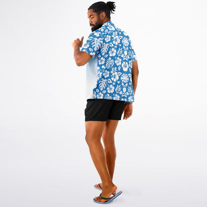 Up, Up and Away Short Sleeve Hawaiian Button-Down Shirt