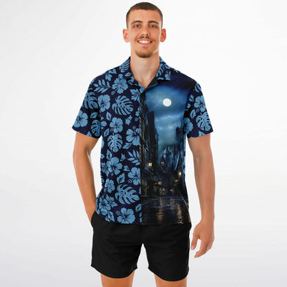 Nocturne Alley Short Sleeve Button-Down Hawaiian Shirt