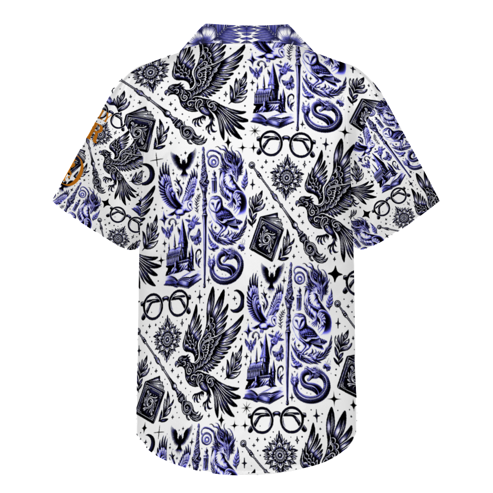 Midnight Mischief Custom Hawaiian Short Sleeve Shirt Button Down