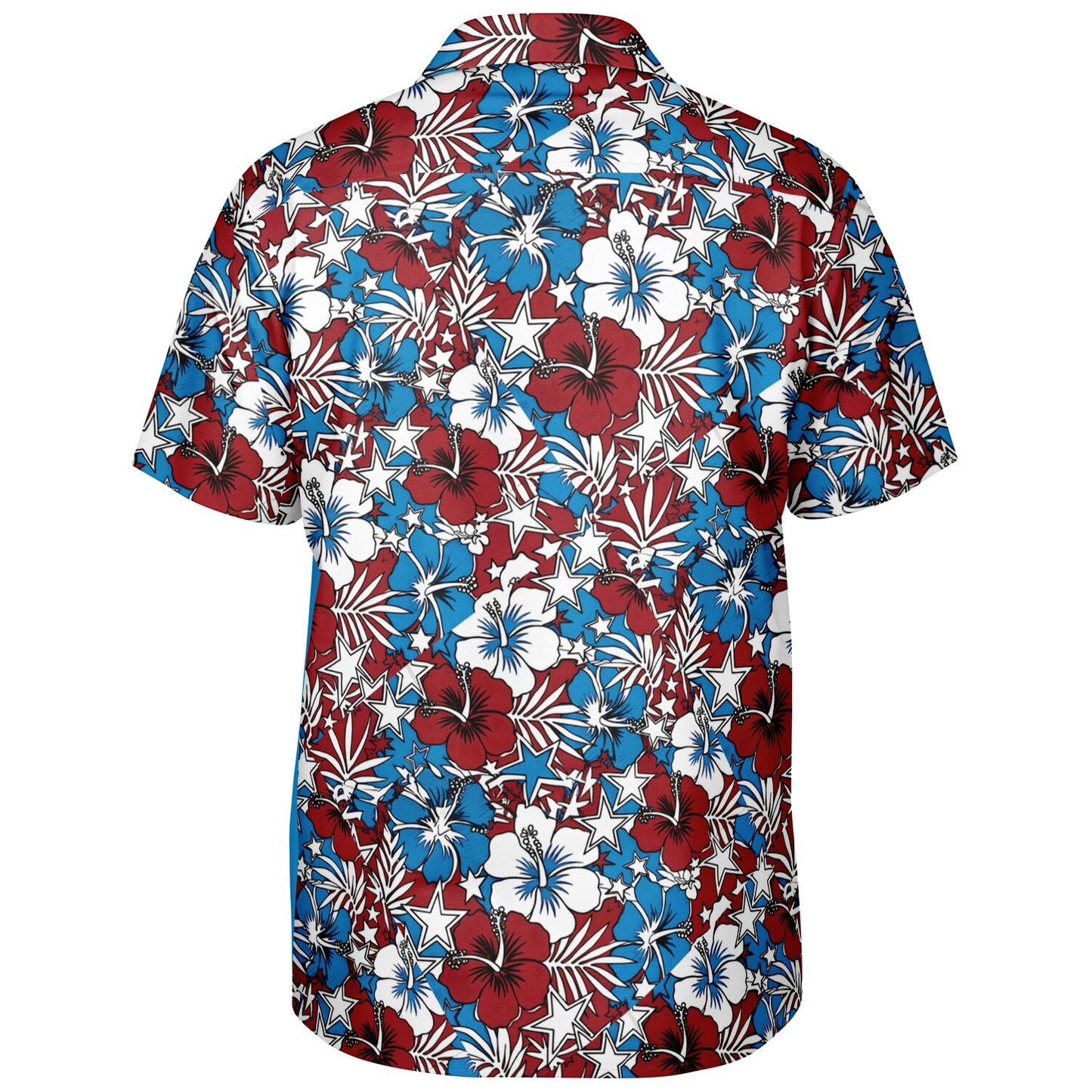Captain America Vintage Hawaiian Aloha Short Sleeve Button-Down Shirt