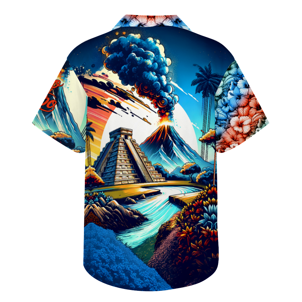 Custom El Rio Del Tiempo Classic Short Sleeve Hawaiian Shirt Button Down