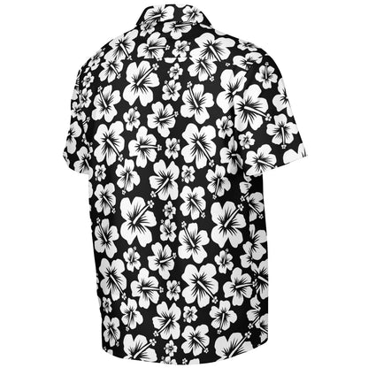 Moon Knight Collar Short Sleeve Button-Down Hawaiian Shirt