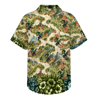 Custom Fantasy Town Map Hawaiian Shirt Button Down