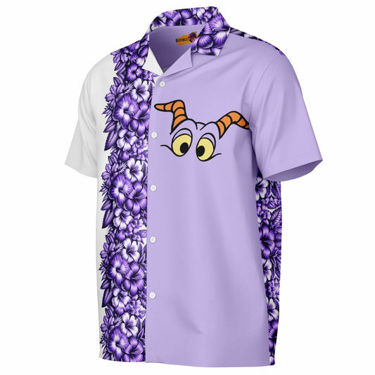 Figment Journey into Imagination Spread Collar Short Sleeve Button-Down Hawaiian Shirt
