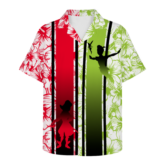 Peterpan and Hook Short Sleeve Shirt Button Down