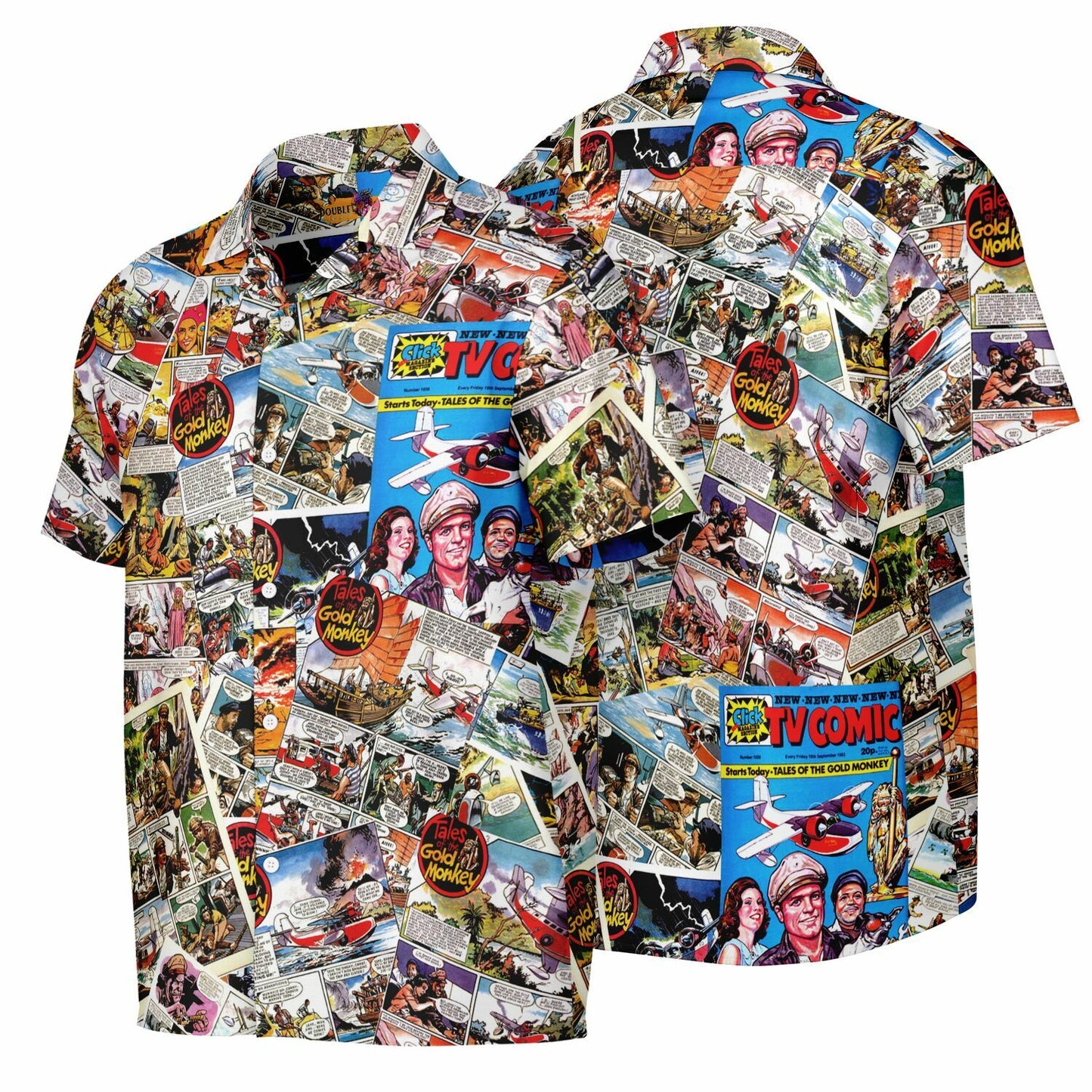 Tales from the Gold Monkey Short Sleeve Button-Down Hawaiian Shirt