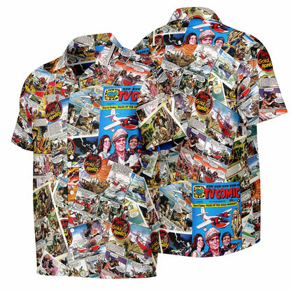 Tales from the Gold Monkey Short Sleeve Button-Down Hawaiian Shirt