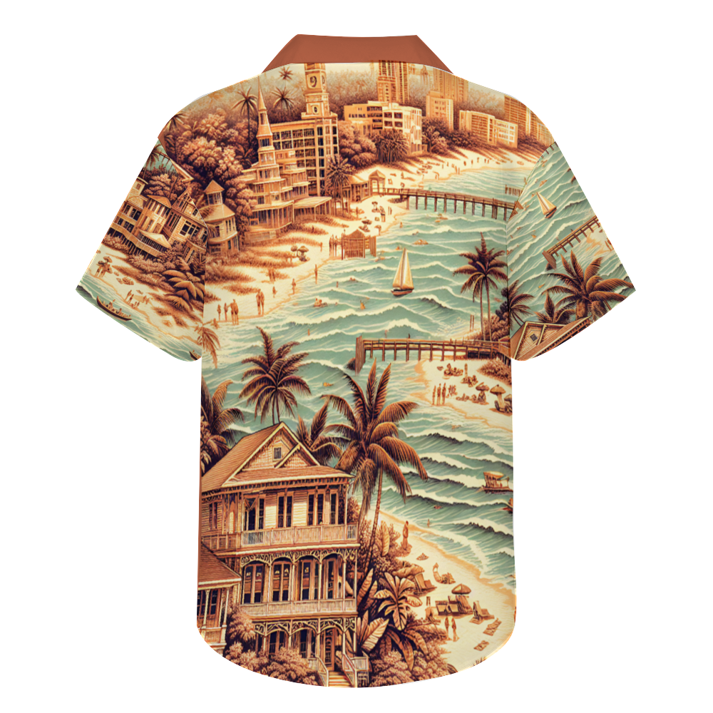 Custom Vintage Florida II Short Sleeve Shirt Button Down