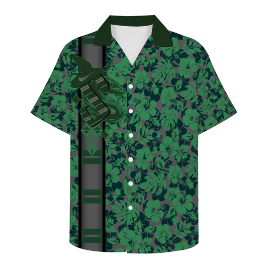 House of ambition, leadership, self-preservation, cunning and resourcefulness Custom Men's Hawaiian Short Sleeve Shirt Button Down