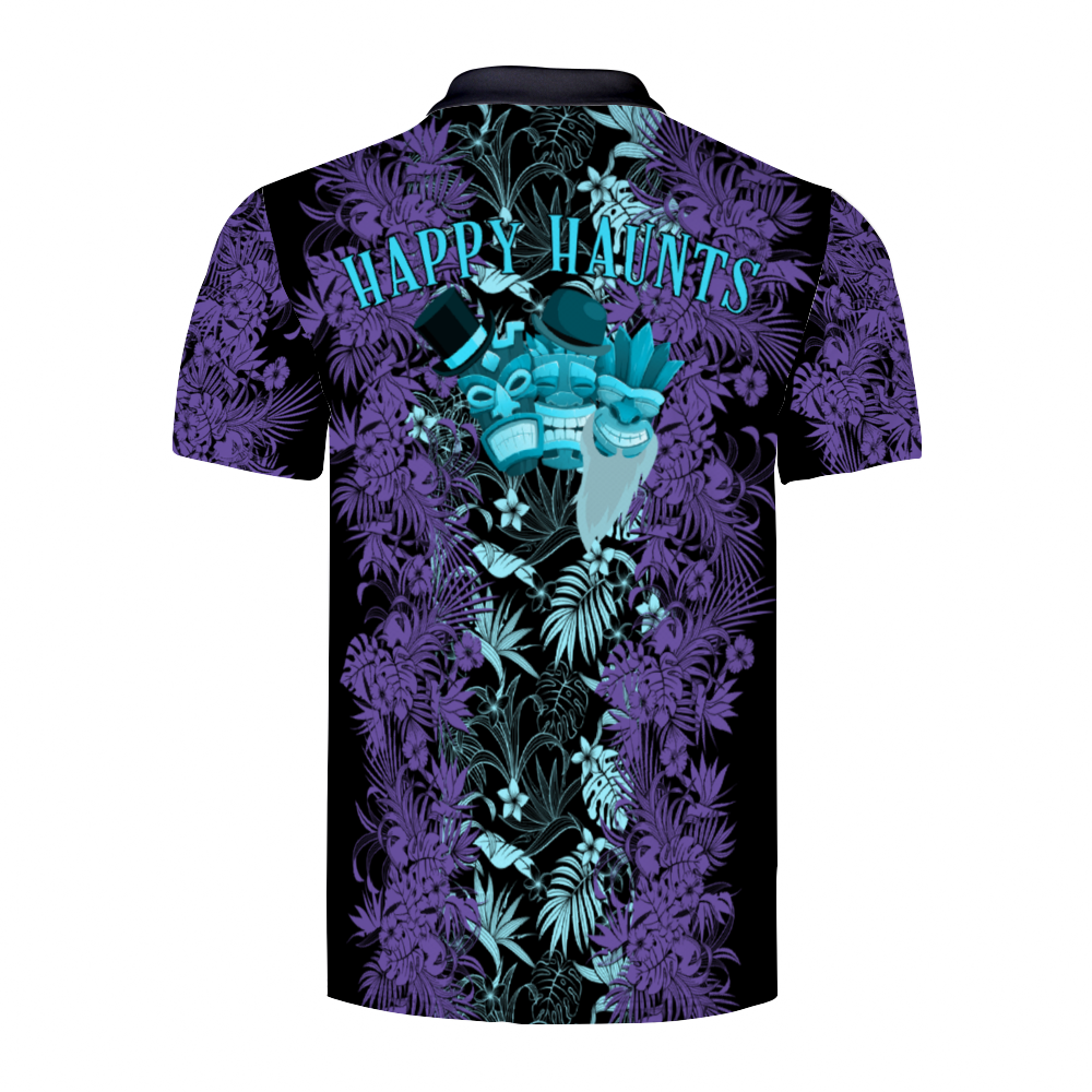 Happy Haunts Polynesian Tiki Polo Shirt
