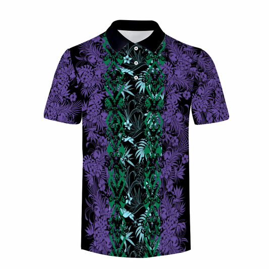 Happy Haunts Polynesian Tiki Polo Shirt