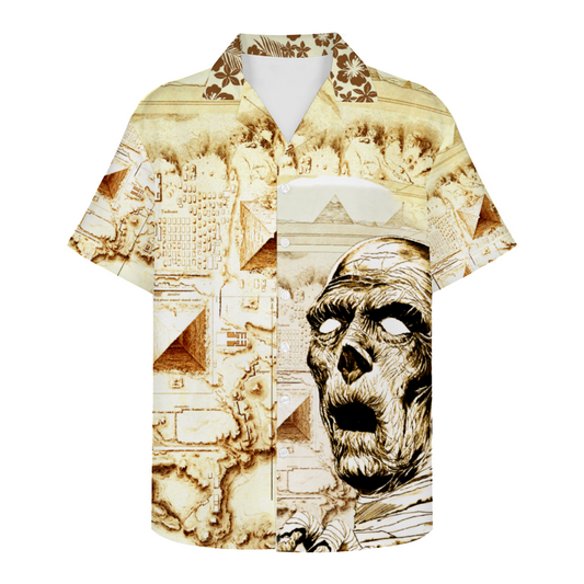The Mummy Custom Men's Short Sleeve Shirt Button Down