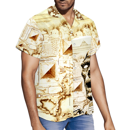 The Mummy Custom Men's Short Sleeve Shirt Button Down
