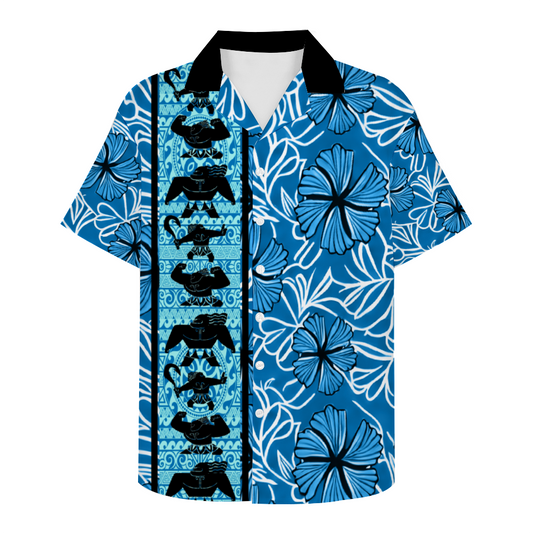 Maui Custom Men's Hawaiian Short Sleeve Shirt Button Down