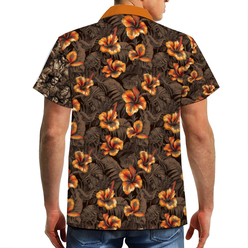 Band of Pirates II Custom Men's Hawaiian Short Sleeve Shirt Button Down