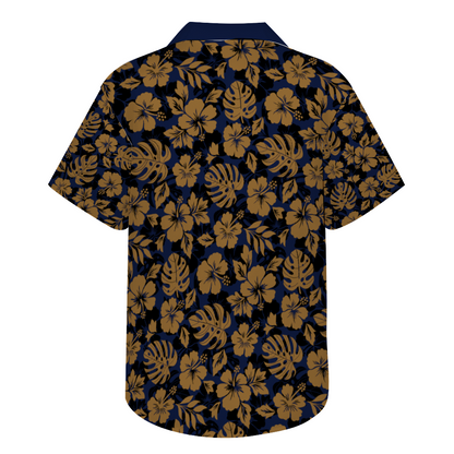 House of intelligence, knowledge, curiosity, creativity and wit Custom Men's Hawaiian Short Sleeve Shirt Button Down